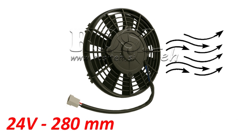 AXIAL VIFTE 280MM PULL 24V