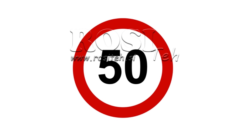 HASTIGHETSGRENSE KLEBEMERKE 50KM/H