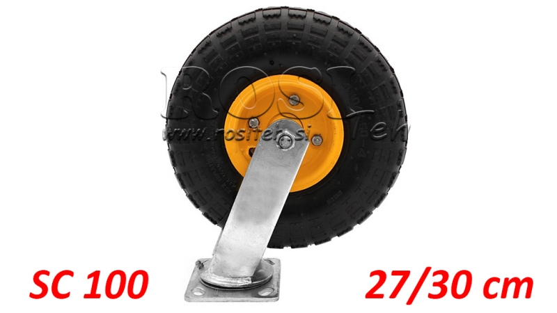 ПНЕВМАТИЧНА ГУМА 27/30см С ВЪРТЯЩА БАЗА SC100