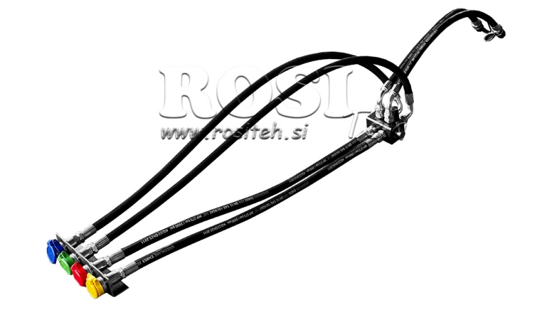 MANUELL FORDELINGSVENTIL MED SLANGER FOR TRAKTOR TIPPER UTGANG DF-6/2 60LIT/MIN