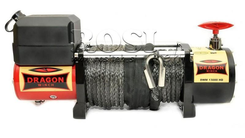 WINCH ELECTRIC 24 V DWM 13000 HD - 5897 kg - SÂRMĂ SINTETICĂ