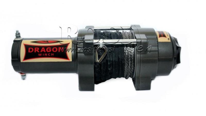 12 V ELEKTRINIS WINCH DWH 3500 HD - 1588 kg - SINTEZINĖ VIRVĖ