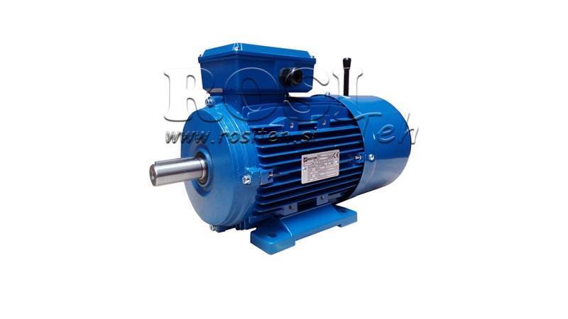 3kW-ELEKTRICKÝ MOTOR S BRZDOU MSH100L2-4_1420rpm 3Fázy nohy-B3
