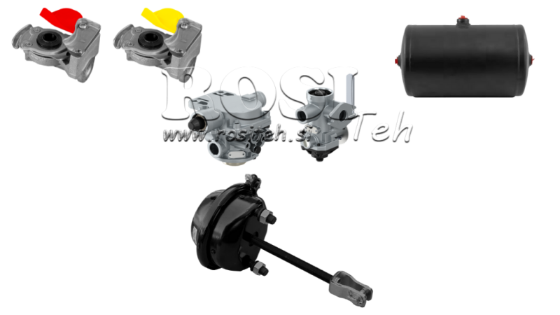 ILMAJARRUJEN KOKOSETTI PERÄVAUNULLE KAKSOISPIIRIJÄRJESTELMÄ 1 SYLINTERI