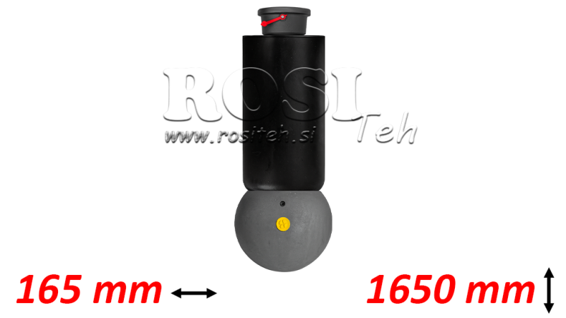 TELESKOOPPISYLINTERI - MEILLER KIPPER - 5 VAIHETTA 163 mm 15 ton - ISKUNPITUUS 1650 mm