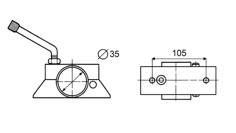 CLAMPA DO PÉ DE SUPORTE 75KG PARA REBOQUE DE CARRO