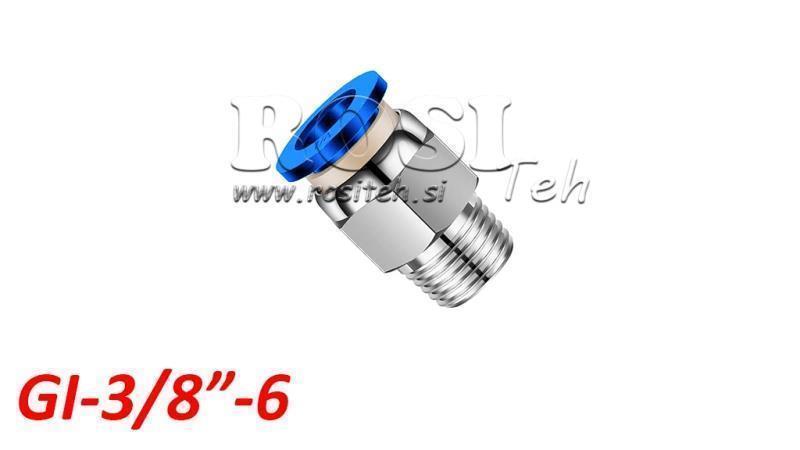 CONECTOR DREPT PNEUMATIC TPA CU FILET GI-038-6
