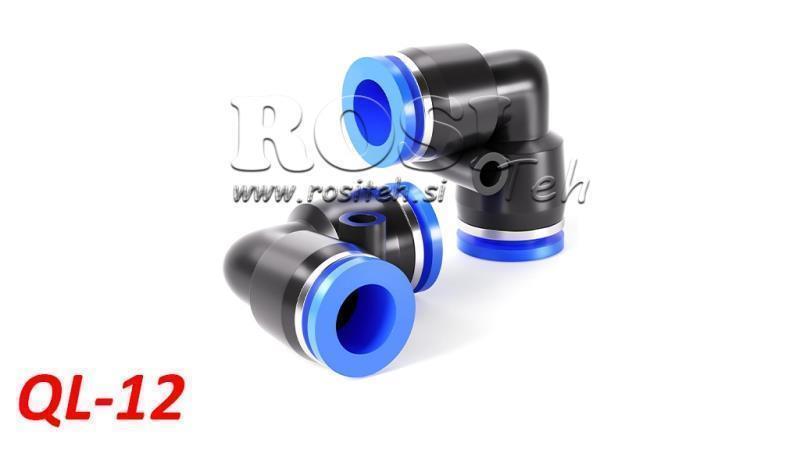 PNEUMATISCHE PLUG HOEKVERBINDER TPA ZONDER DRAAD QL-12