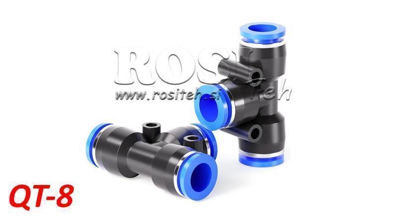 PLUG PNEUMATIQUE T CONNECTION TPA SANS FILET QT-8