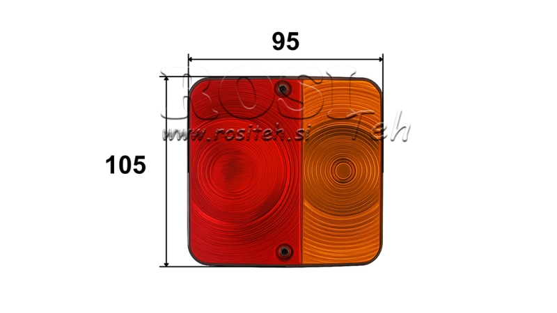 ЗАДЕН КВАДРАТЕН СВЕТЛИНА 2 ПОЗИЦИИ