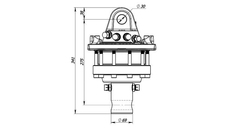 ROTADOR HIDRÁULICO 5500/3250 KG CON EJE