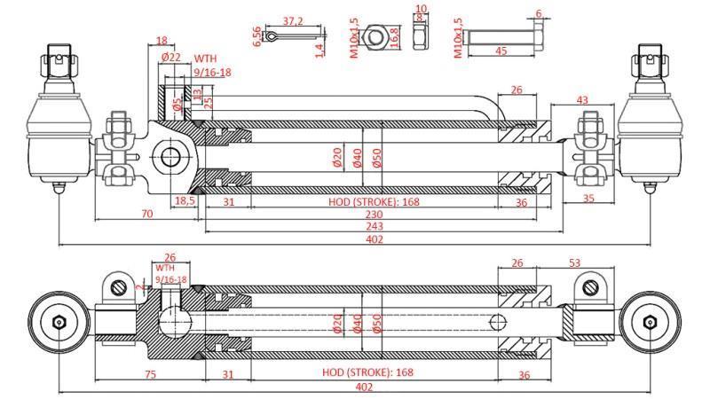CYLINDRE DE DIRECTION HYDRAULIQUE Cs Rétrocaveuse