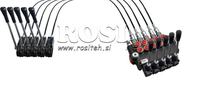 JOYSTICK DVOJNA ROČICA 1,5 met. HIDRAVLIČNI VENTIL 5xP40 lit.