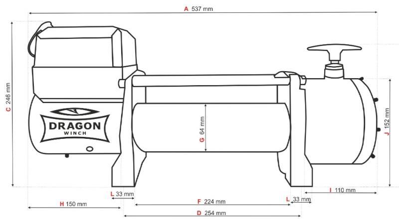 TREUIL ÉLECTRIQUE 24 V DWT 14000 HD - 6350 kg