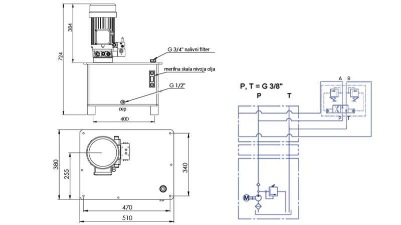 AGGREGATO IDRAULICO -RHA- 40lit PER SCOPA DA Fieno
