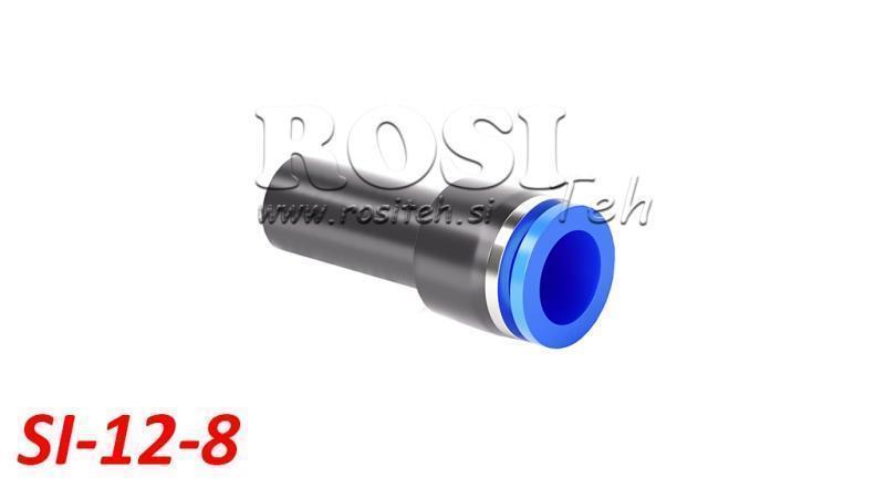 PNEUMATISCHER STECKER REDUZIERER VERBINDER TPA OHNE GEWINDE SI-12-8