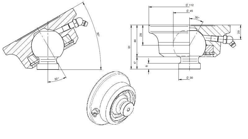 TELESKOOPPISYLINTERIN (KALLISTUVA) SATULA Φ 45 MAX. 11 TON
