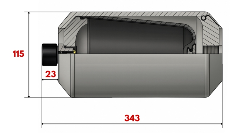 HYDROSPEICHER 2,2 LIT - M18x1,5