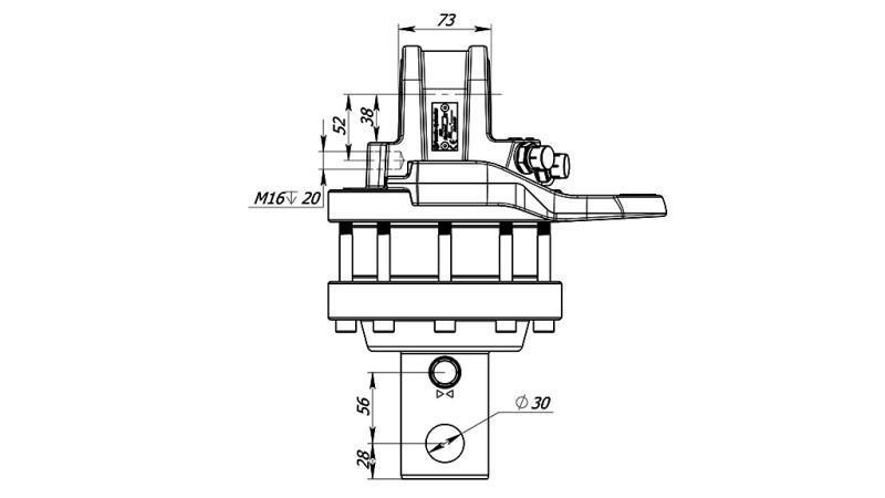 ROTADOR HIDRÁULICO 5500/3250 KG CON EJE