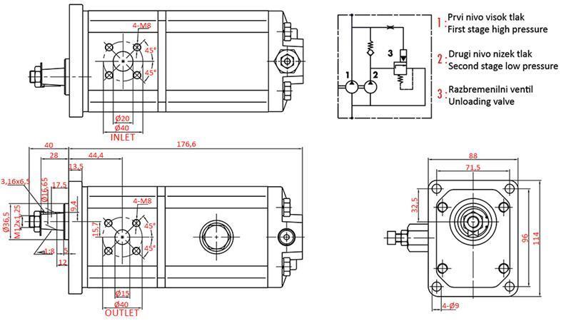 POMPĂ HIDRAULICĂ GR.2 HI-LO 22C3,5/11X815R