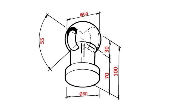 CÁRTER DE BOLA DE VOLTEO fi 60 DERECHO TRASERO
