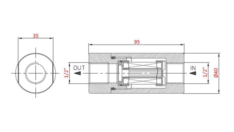 ХИДРАВЛИЧЕН ФИЛТЪР ЗА НАЛЯГАНЕ 1/2 - 30u - 20LIT - 220bar