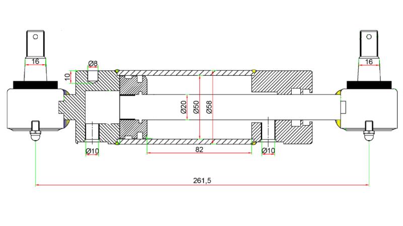 HIDRAULIKUS KORMÁNY HENGER JOHN DEERE OEM-AM147174