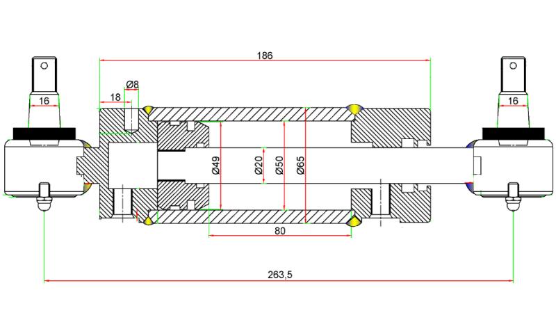 HYDRAULICKÝ ŘÍDÍCÍ VÁLEC JOHN DEERE OEM-AM147173