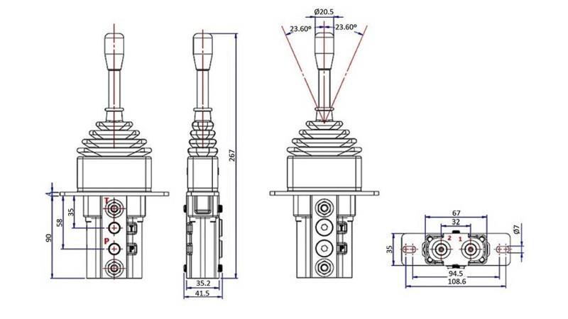 JOYSTICK HIDRÁULICO SIN BLOQUEO