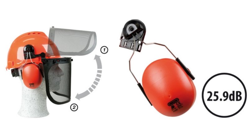 CASQUE DE PROTECTION YUKON AVEC VISIÈRE ET PROTECTION AUDITIVE