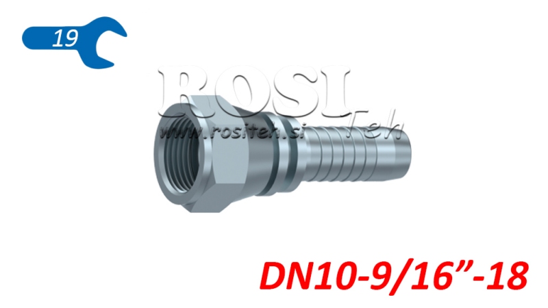 HYDRAULICKÁ PRÍPOJKA DKJ JIC74° SAMICA DN10-9/16”-18