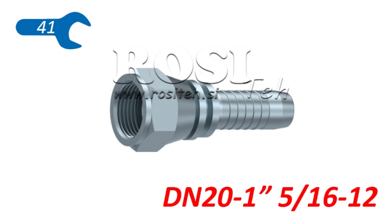 HYDRAULICKÁ PRÍPOJKA DKJ JIC74° SAMICA DN20-1” 5/16-12
