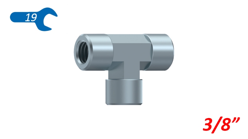 HYDRAULICKÝ T KUS ŽENSKÝ-ŽENSKÝ 3/8