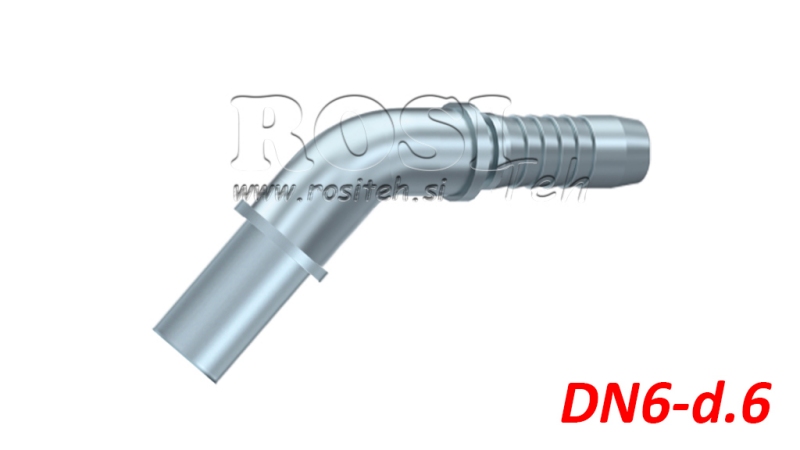 ХИДРАВЛИЧЕН КОНЕКТОР МАРКУЧ ПРЕХОДЕН ЛАКЪТ 45° DN6-d.6