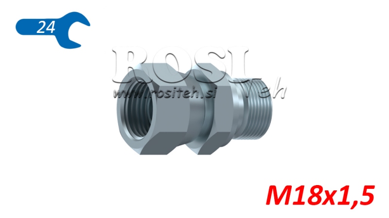 HIDRAULIČKI DVOVIJAČNIK OKRETNA MATICA M18X1,5