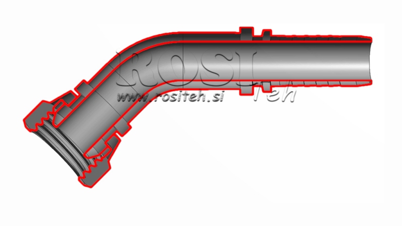 HIDRAULIČNI PRIKLJUČAK BSP ŽENSKI KOLJENO 45° DN6-M10x1