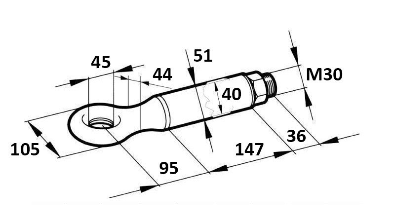 KIERTEITTY HINAUSKOUKKU FI45 6000/1100KG