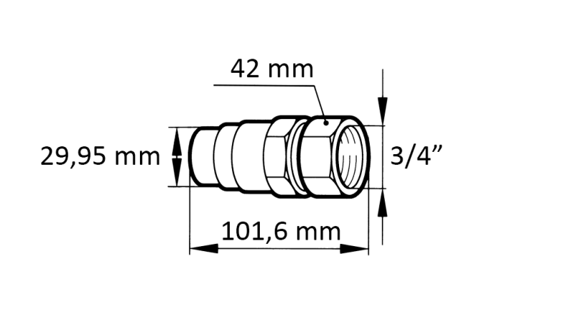 HITRA SPOJKA BAGER FFH MOŠKA 3/4 48mm