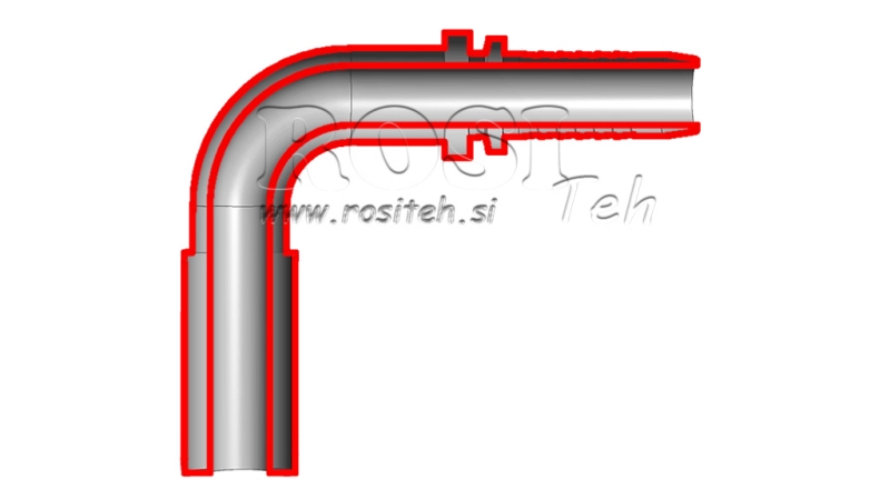 CONEXIÓN HIDRÁULICA MANGUERA CODO 90° DN6-d.10