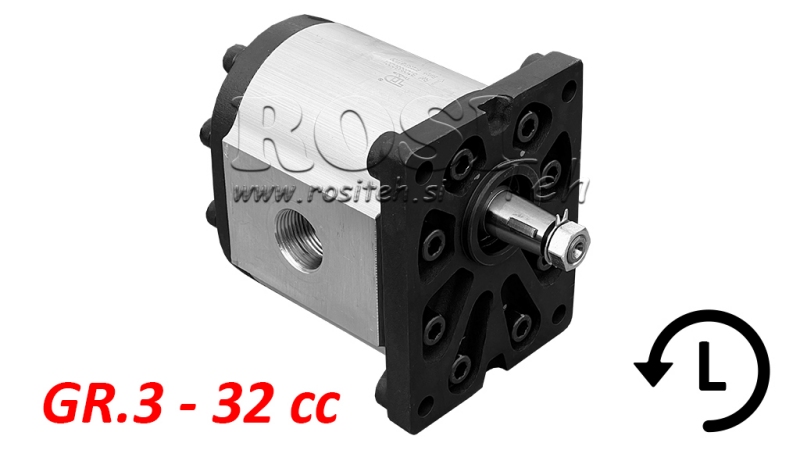 HYDRAULIC PUMP GR.3 32 CC LEFT - THREAD