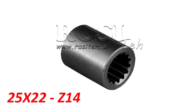 PTO GEAR 25X22 14 TEETH D35 L45