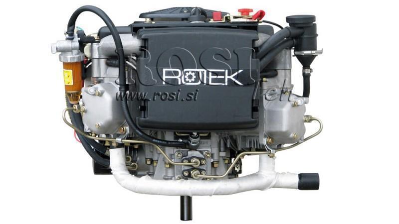 naftový motor 870cc-15.2kW-3,600 RPM-V-E-KW25.4 (1 palec)x78.8-elektrický štart