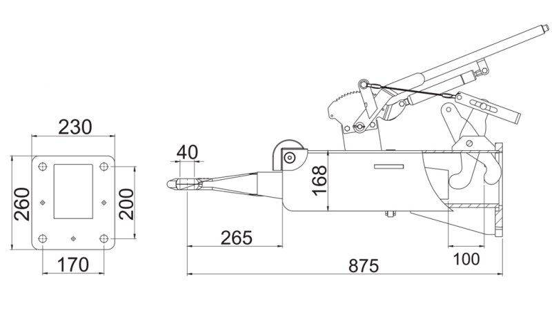 ANHÄNGERGESTELL - ANBAU FÜR TRAKTORANHÄNGER 1.600/6.000kg