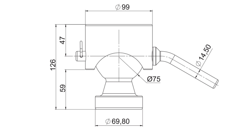 TRI-SIDED TIPPER BALL FOR CASSIS FI75 eco