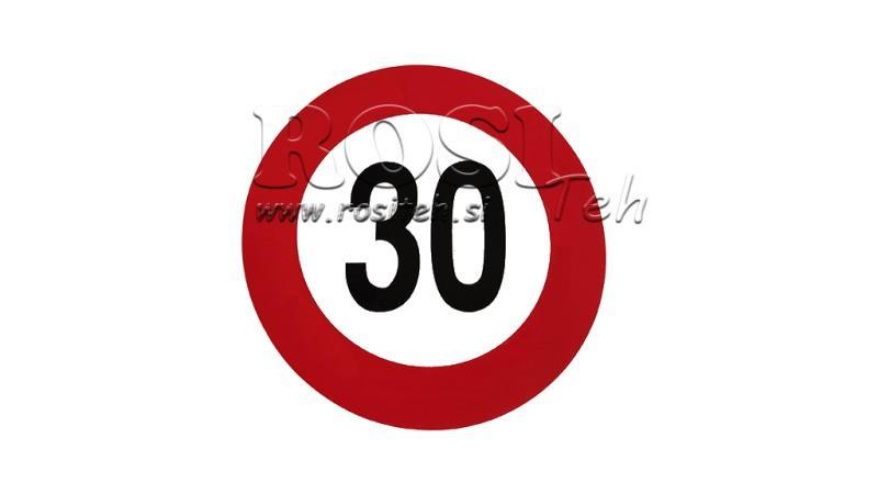 STICKER SPEED LIMIT 30km/h