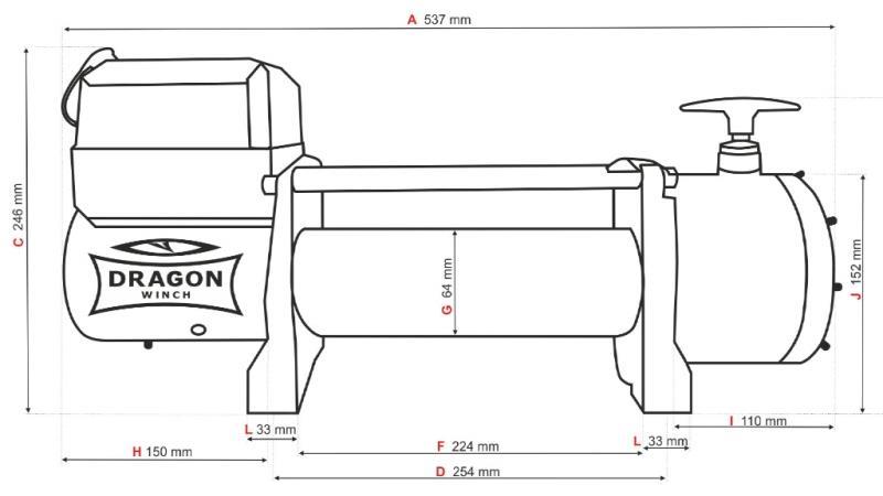 24 V ELEKTRISK VINCH DWT 14000 HD - 6350 kg