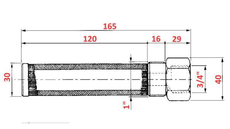 SCREWING SUCTION FILTER 250 μm 3/4