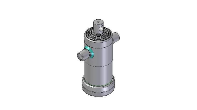 3092F - TELESCOPISK CYLINDER STANDARD/HÅL 5 STEG SLAG 1040 FI 124