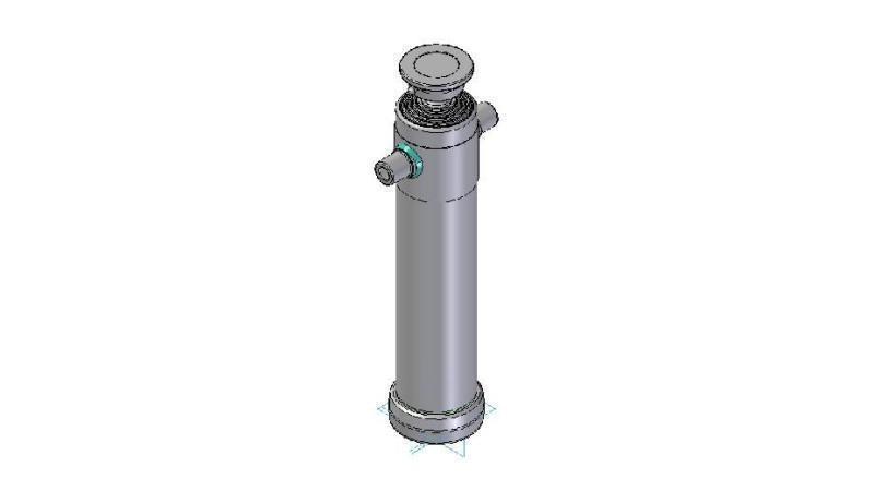 3096S -TELESCOPIC CYLINDER STANDARD/BALL 5 STAGES STROKE 2490 DIA 124