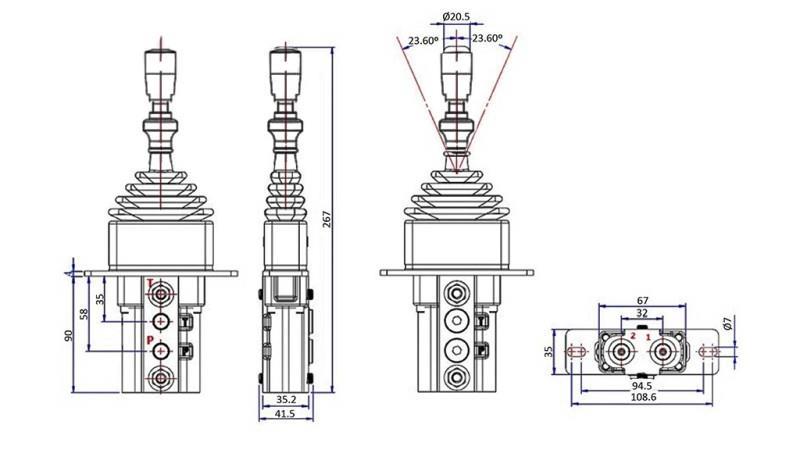 HYDRAULIC JOYSTICK WITH LOCK